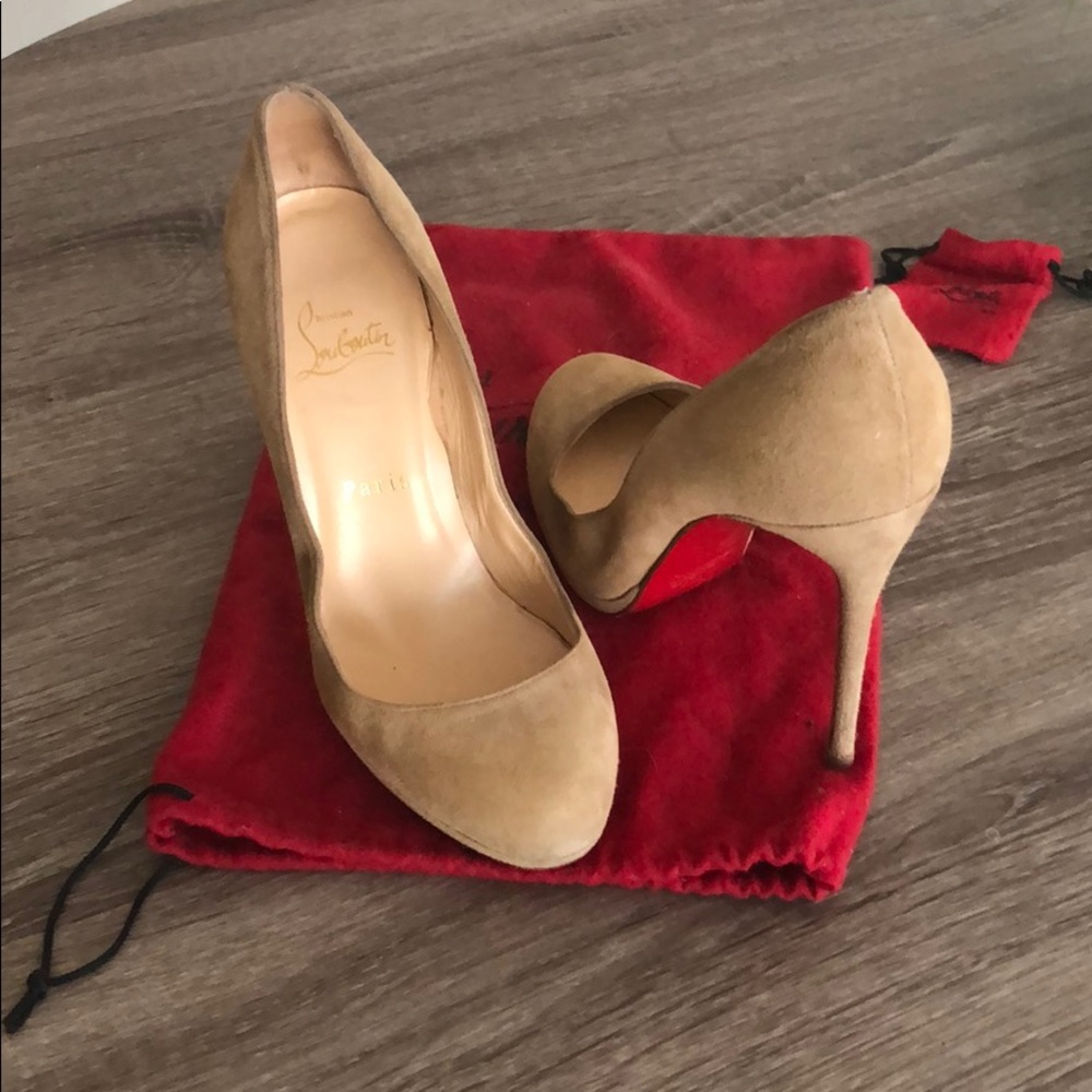 Suede Christian Louboutin Heels (Size 38)